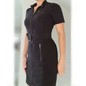A|X Black Moto dress